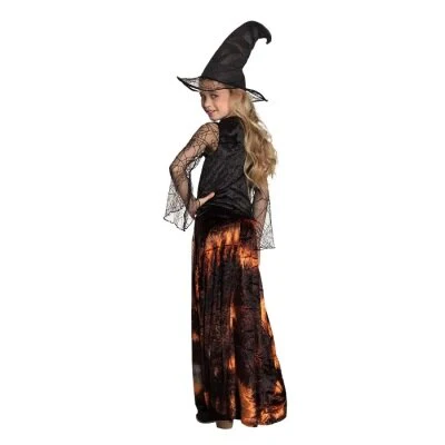 Kostuum Dazzling witch zwart/oranje meisje 4-6 jaar - Image 2