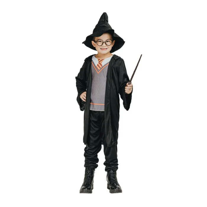Kostuum Halloween tovenaar jongen maat M