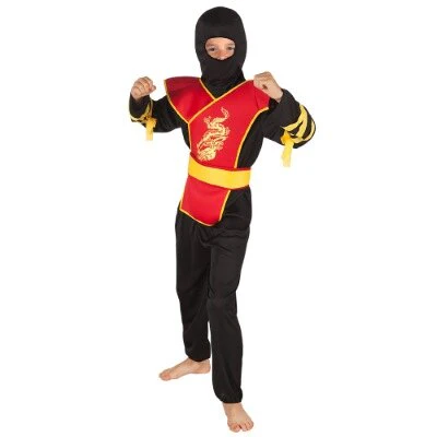 Kostuum Ninja master meerkleurig jongen 7-9 jaar