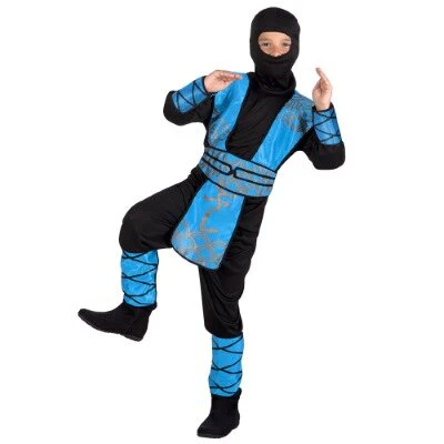 Kostuum Royal ninja blauw/zwart jongen 4-6 jaar