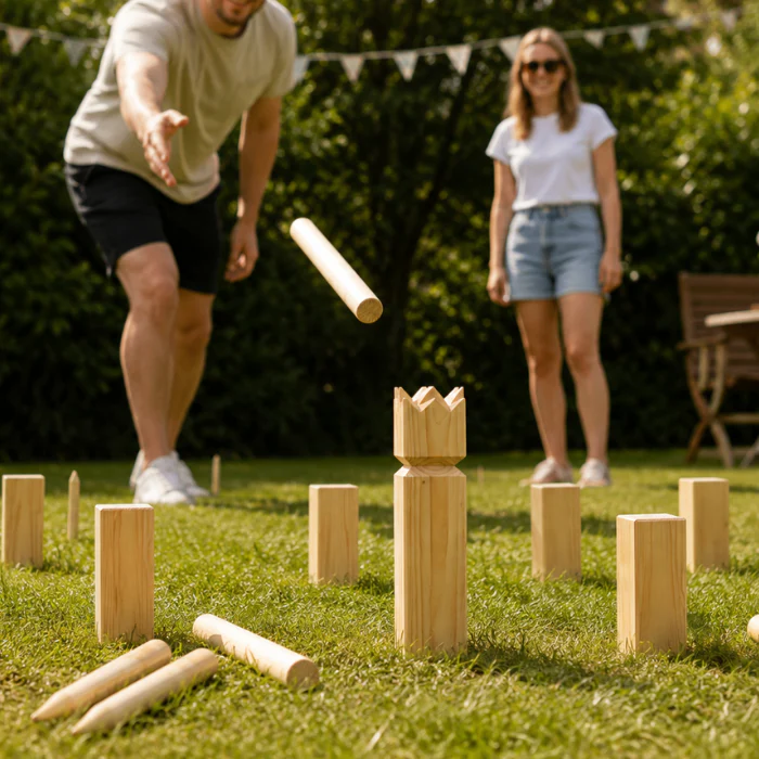 Houten Kubb Werpspel – Complete Set van 11