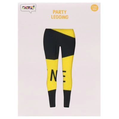 Legging afzetlint zwart/geel one size