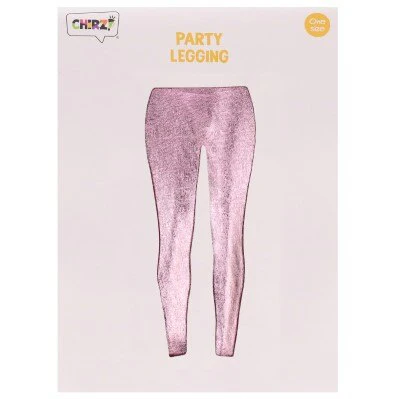 Legging metallic roze one size