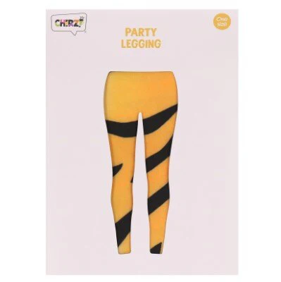 Legging tijger geel/zwart one size