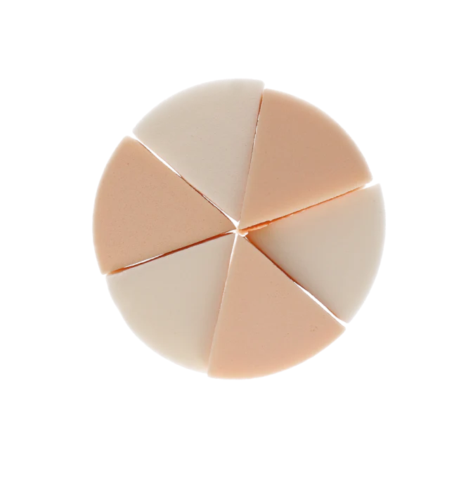 Make-up sponsjes roze/wit 6 stuks