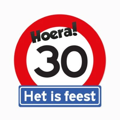 Verkeersbord Hoera 30