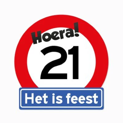 Verkeersbord Hoera 21