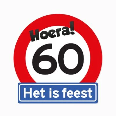 Verkeersbord Hoera 60