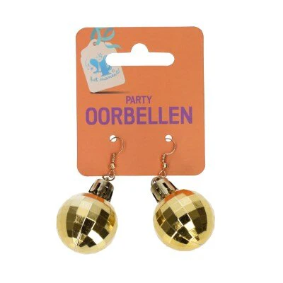Oorbellen discobal goud