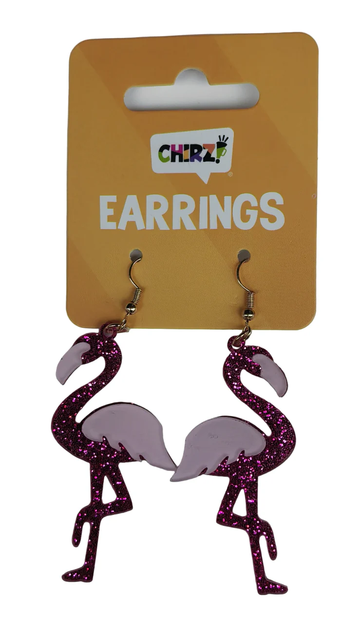Oorbellen flamingo roze