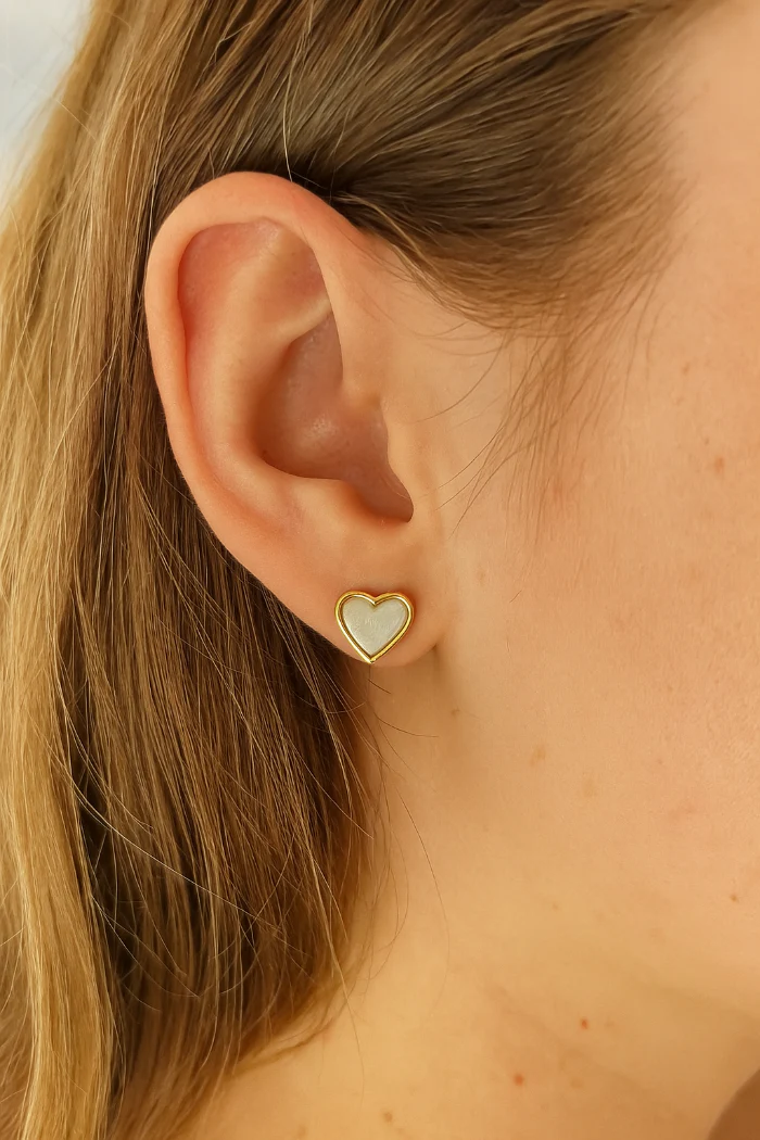 Oorbellen hart goud #188 - Image 2