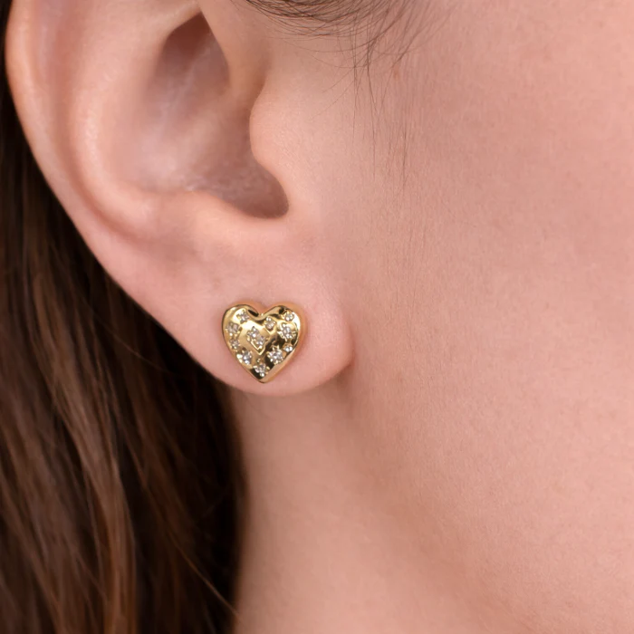 Oorbellen hart goud #560 - Image 2