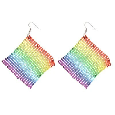 Oorbellen regenboog kwastjes