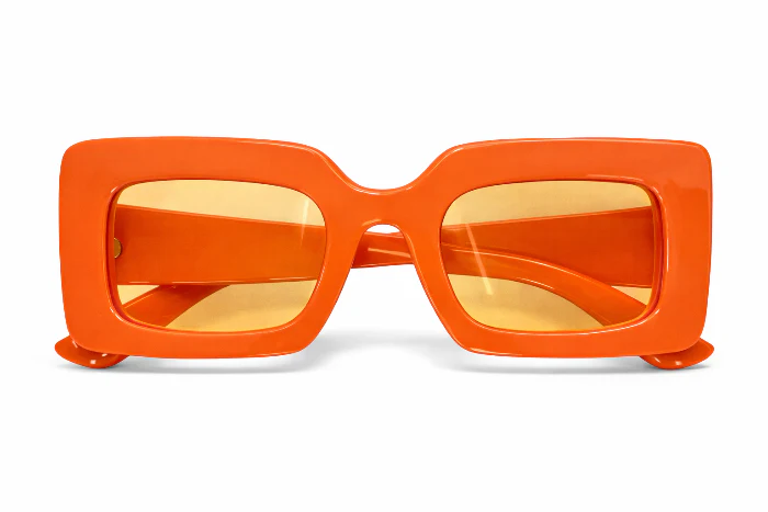 Partybril breed oranje