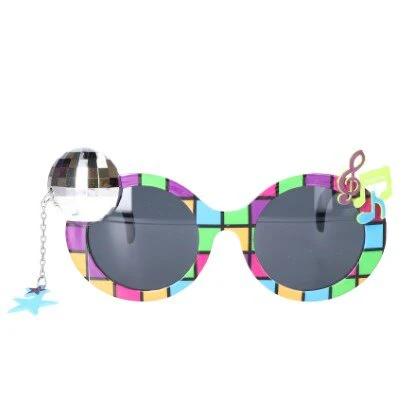 Partybril disco meerkleurig