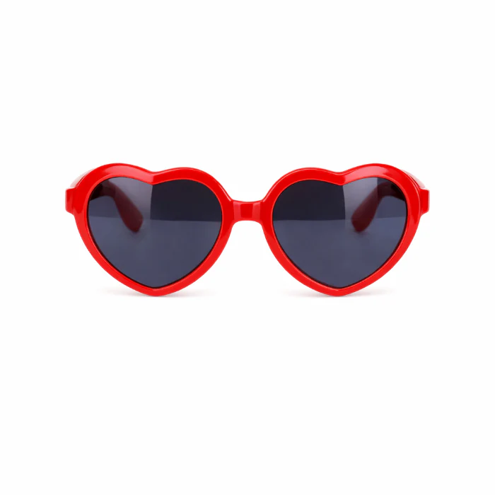 Partybril hart groot rood