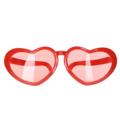 Partybril hart XL rood