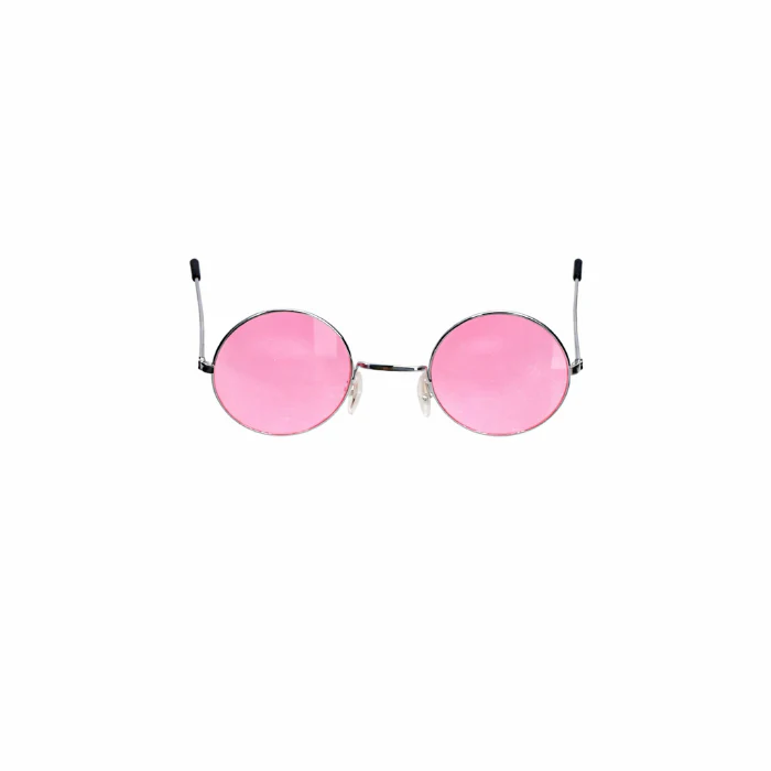 Partybril hippie roze