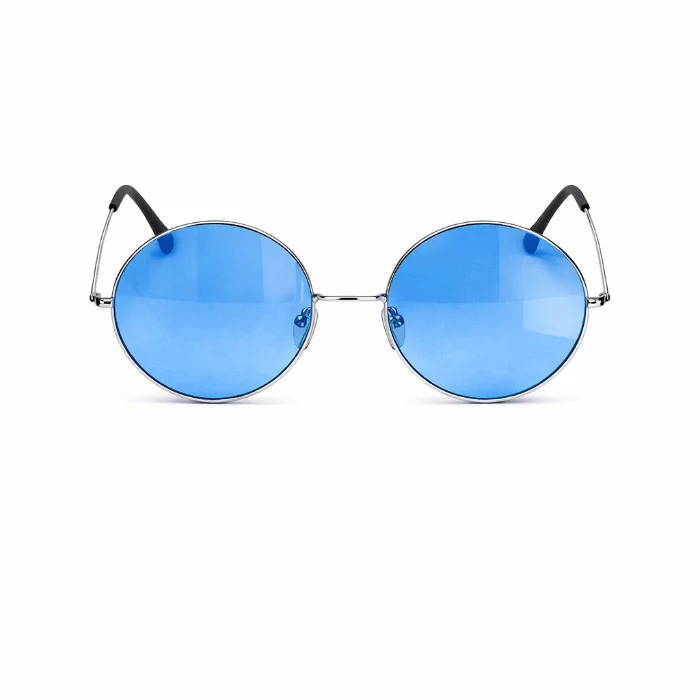 Partybril hippie XL blauw