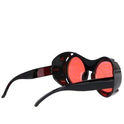 Partybril rond zwart/rood/wit - Image 3