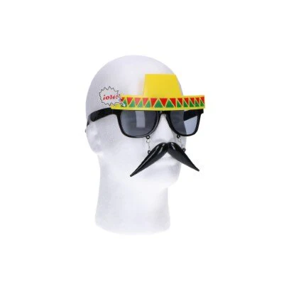Partybril sombrero met snor - Image 3