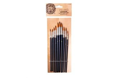 Penselen acrylverf zwart 10 stuks