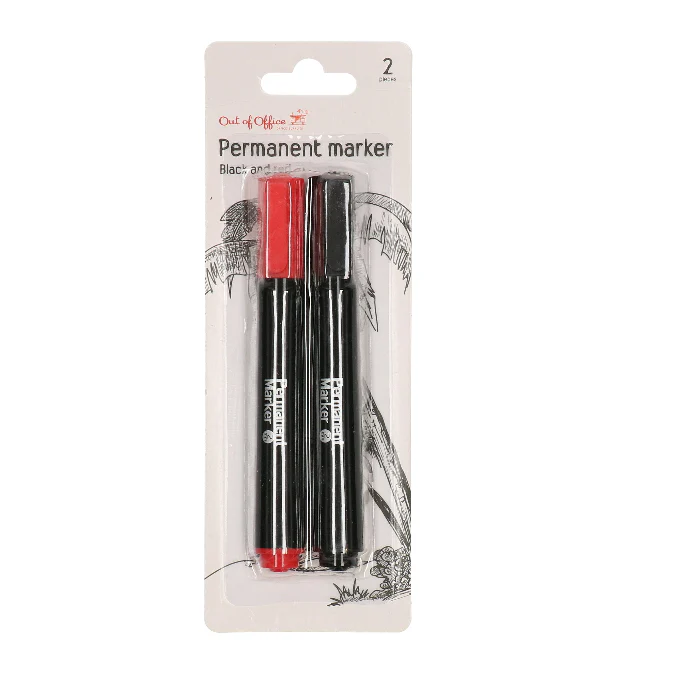 Permanent markers 2 stuks