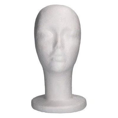 Piepschuim model hoofd vrouw wit