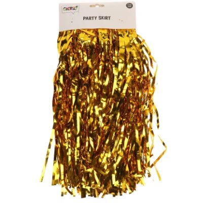 Rokje glitter folie goud one size