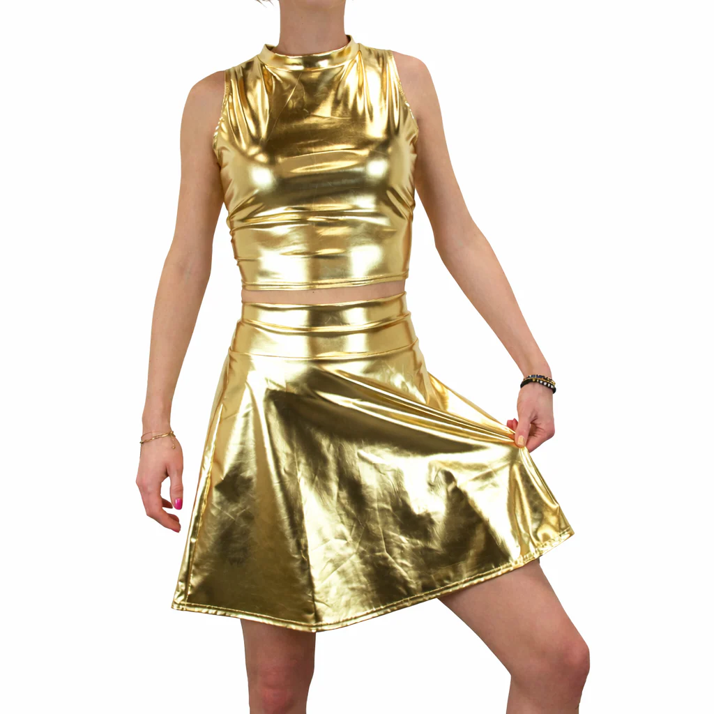Rokje metallic goud M/L - Image 2