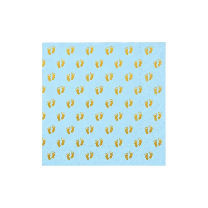 Servetten geboorte jongen blauw 20st