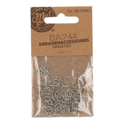 Ringetjes nikkelvrij zilver ca. 100 stuks