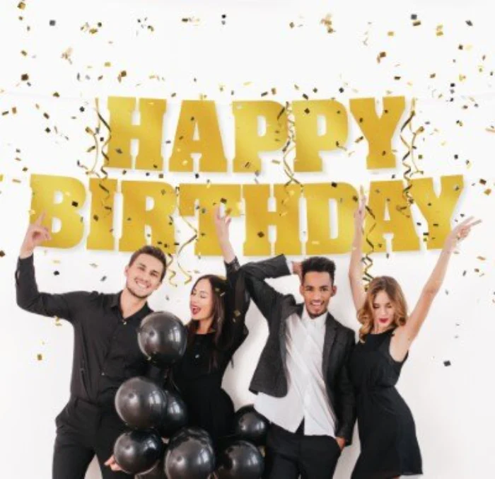 Slinger Happy birthday goud 40cm 7m
