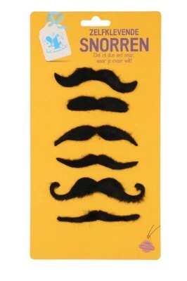 Snorren zwart 6 stuks