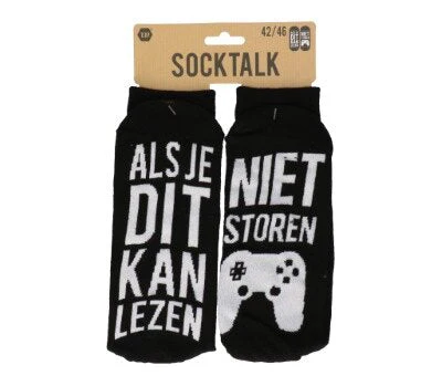 Sokken Niet storen zwart maat 42-46
