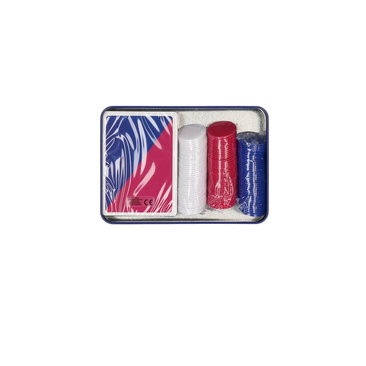 Spel Poker set roze/blauw/wit - Image 3