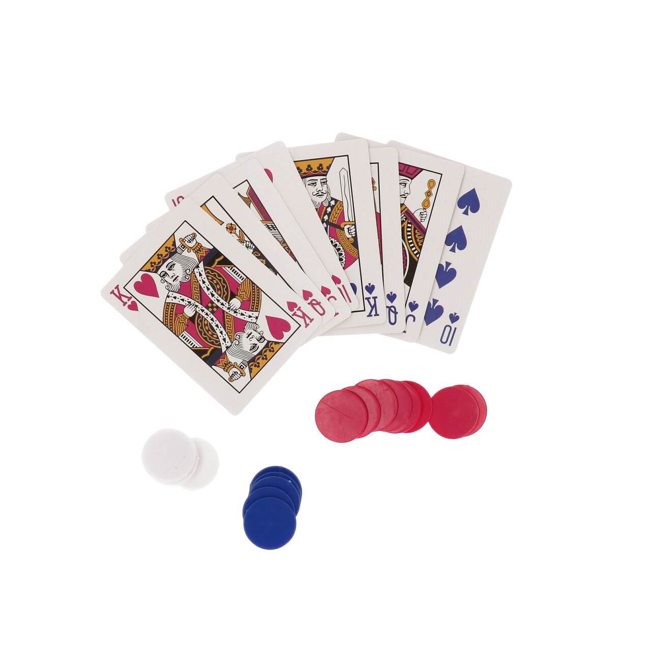 Spel Poker set roze/blauw/wit - Image 4