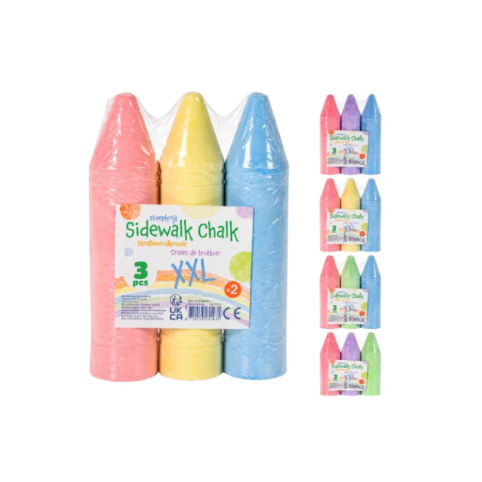Mega Stoepkrijt XL – Set van 3