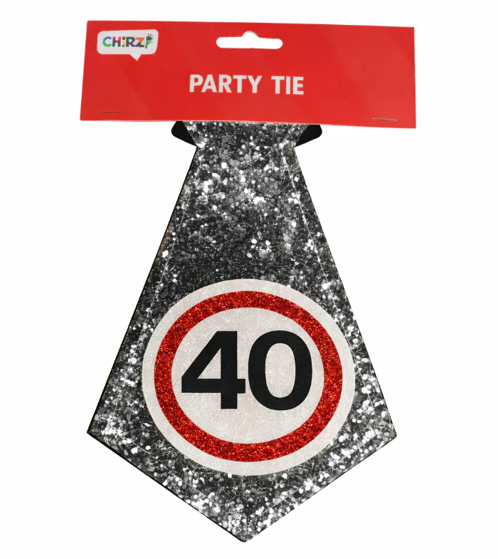 Stropdas 40 jaar verkeersbord