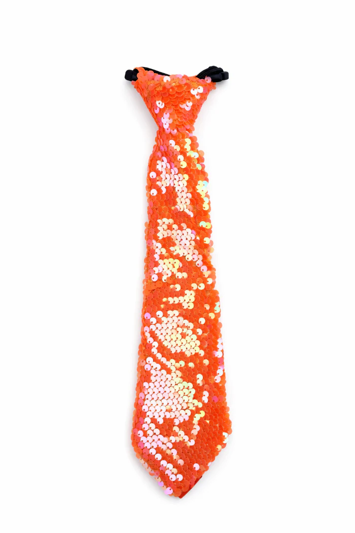 Stropdas pailletten oranje - Image 2