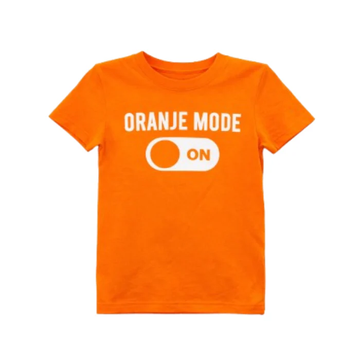 T-shirt oranje kind - Oranje mode on - maat 116 - Image 2