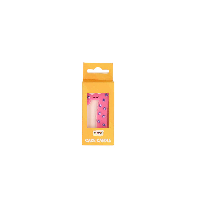 Taartkaars ogen roze/blauw cijfer 7 - Image 2