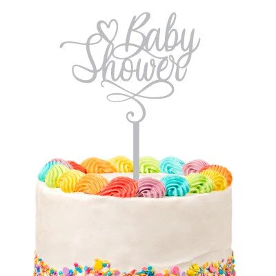 Taartprikker Babyshower zilver