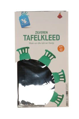 Tafelkleed zilver 274 x 137cm - Image 2