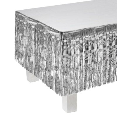 Tafelrok folie zilver 34cm x 6m