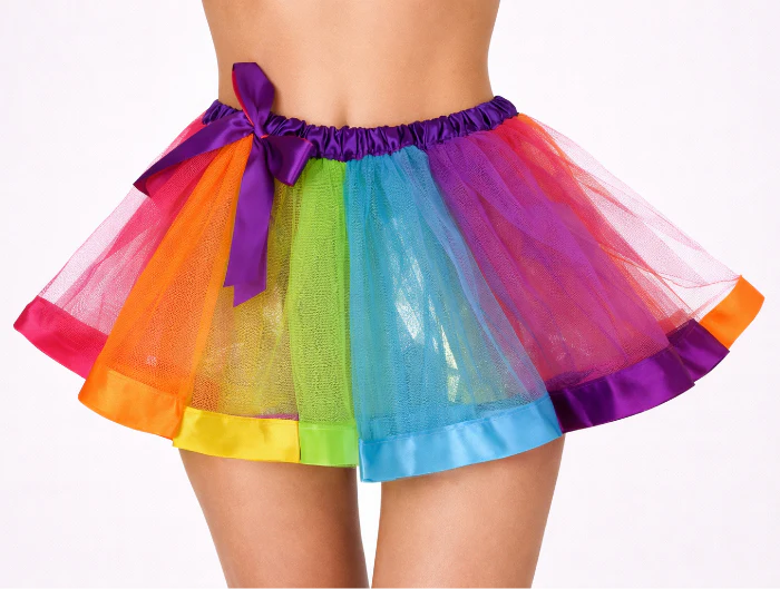 Tutu regenboog one size