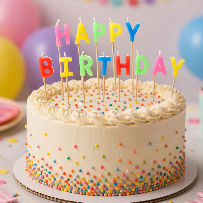 Verjaardagskaarsjes multikleur "happy birthday" - Image 2