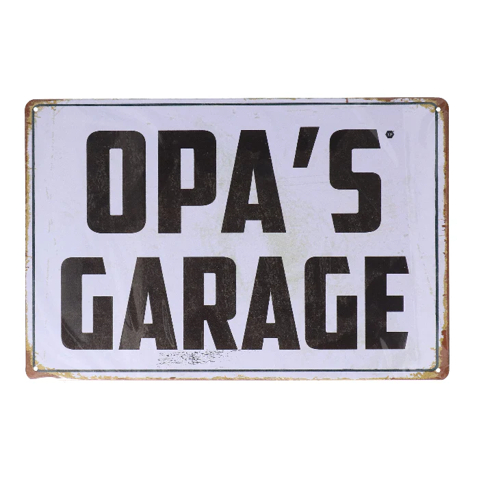 Vintage metal sign "Opa's Gararge"