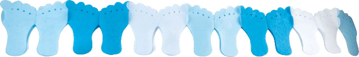 Vlaggenlijn Babyvoetjes blauw
