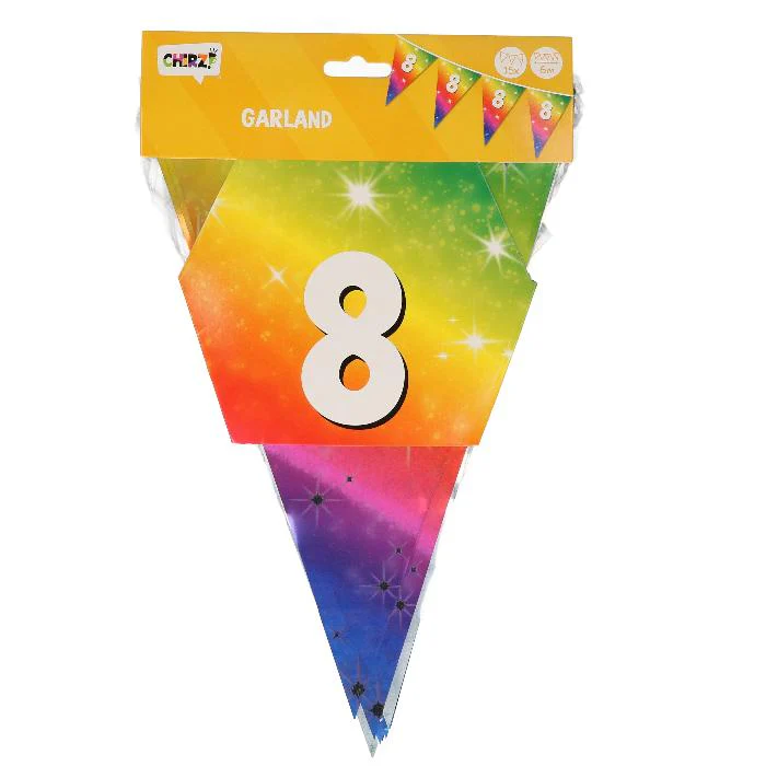 Vlaggenlijn folie  8 jaar 6m
